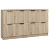 vidaXL Sideboards 2 pcs Sonoma Oak 60x30x70 cm Engineered Wood
