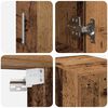 vidaXL Storage Cabinet 3 pcs Old Wood 30 x 42.5 x 225 cm
