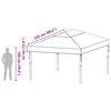 vidaXL Gazebo Cover Replacement Transparent 400 x 300 x 32 cm PVC