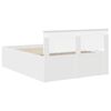 vidaXL Bed Frame with Headboard White 150 x 200 cm Engineered Wood