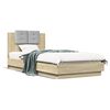 vidaXL Bed Frame with LED without Mattress Sonoma Oak 90x200 cm
