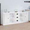 vidaXL Sideboards 3 pcs High Gloss White Engineered Wood