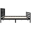 vidaXL Bed Frame without Mattress Black 200x200 cm Solid Wood