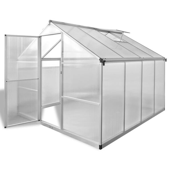 vidaXL Reinforced Aluminium Greenhouse with Base Frame 6.05 m&sup2;