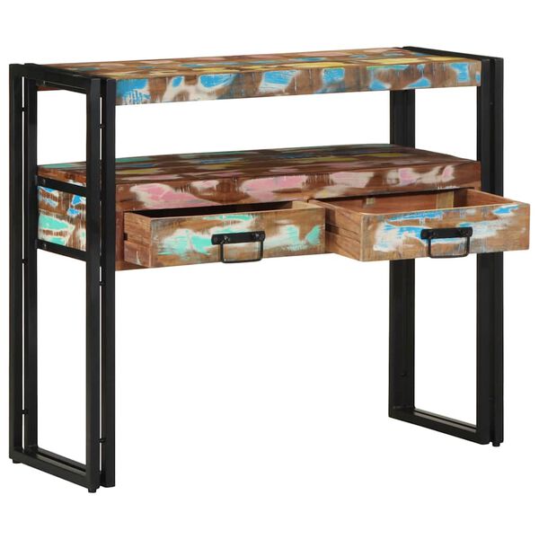 vidaXL Console Table Multicolour 90 x 33 x 75 cm Solid Reclaim Wood