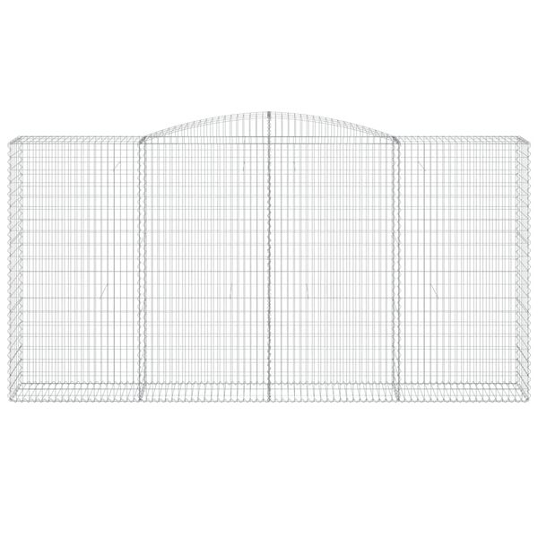 vidaXL Arched Gabion Baskets 6 pcs 400x50x200/220 cm Galvanised Iron