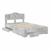 vidaXL Bed Frame Concrete Grey 120 x 190 cm Engineered Wood