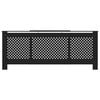 vidaXL MDF Radiator Cover Black 205 cm