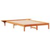 vidaXL Bed Frame with Side Tables Wax Brown 140 x 210 cm