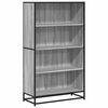 vidaXL Bookcase Grey Sonoma 80.5x35x139 cm Engineered Wood