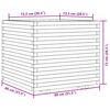 vidaXL Garden Planter Wax Brown 80x80x72 cm Solid Wood Pine