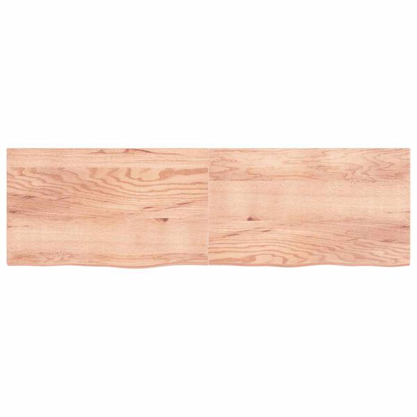 vidaXL Bathroom Countertop Light Brown 200x60x(2-4)cm Treated Solid Wood