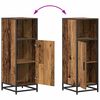 vidaXL Bathroom Furniture Set with Door 4 pcs Old wood Engineered wood