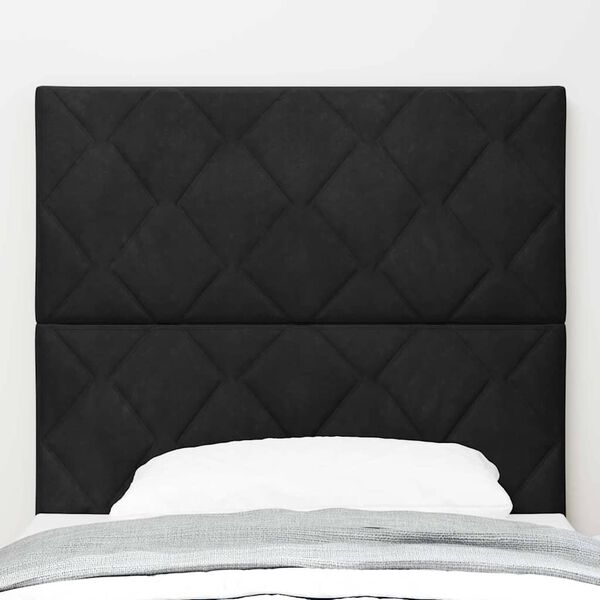 vidaXL Headboard Height Adjustable with Headboard Black 100 cm Velvet