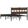 vidaXL Bed Frame without Mattress Brown Oak 120x200 cm Engineered Wood