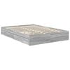 vidaXL Storage Bed Grey Sonoma 140 x 200 cm Engineered Wood
