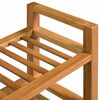 vidaXL Shoe Rack with 3 Shelves 100x27x60 cm Solid Oak Wood