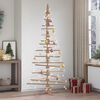 vidaXL Wooden Christmas Tree for Decoration 210 cm Solid Wood Pine