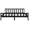 vidaXL Bed Frame without Mattress Black Solid Wood 200x200 cm