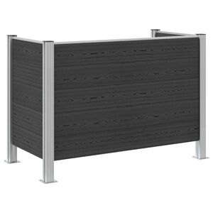 vidaXL Garbage Bin Fence Grey 161 x 85 x 115 cm Aluminium and WPC
