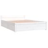 vidaXL Bed Frame without Mattress with Drawers White Small Double