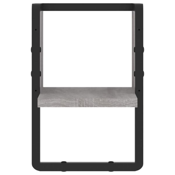 vidaXL Wall Shelf with Bar Grey Sonoma 20x25x30 cm