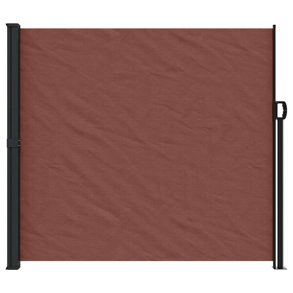 vidaXL Retractable Side Awning Brown 180x600 cm