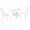 vidaXL Garden Table Set 3 pcs White Cast Aluminium