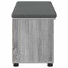 vidaXL Hall Bench with Cushion with Shelf Grey Sonoma 100 x 38 x 46 cm