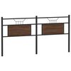 vidaXL Headboard Brown Oak 183 cm Engineered Wood and Steel