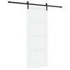 vidaXL Sliding Door 83 x 211 cm Engineered Wood White and Black