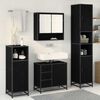 vidaXL Bathroom Furniture Set 3 pcs Black Oak Engineered Wood