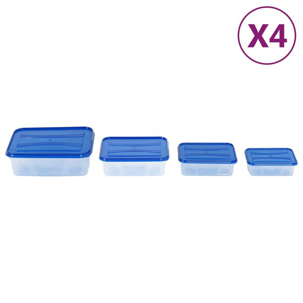 vidaXL Food Storage Containers with Lids 16 pcs PP