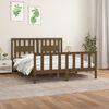 vidaXL Bed Frame without Mattress Brown Solid Wood Pine King Size
