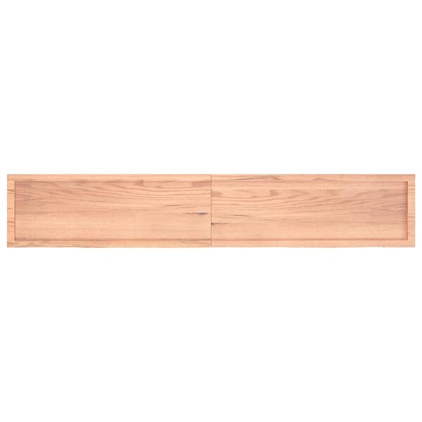 vidaXL Bathroom Countertop Light Brown 220x40x(2-4)cm Treated Solid Wood