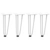 vidaXL Hairpin Legs for Coffee Table 4 pcs White 30 cm Solid Steel