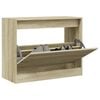 vidaXL Shoe Cabinet Sonoma Oak 80x34x63 cm Engineered Wood
