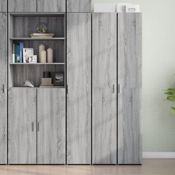 vidaXL Highboard Grey Sonoma 30x42.5x185 cm Engineered Wood