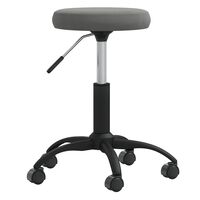 vidaXL Office Swivel Chair Dark Grey Velvet