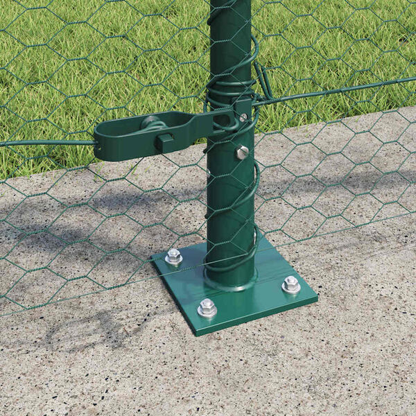 vidaXL Fence Post Green 10 x 0.8 m (25 mm mesh) Steel and PVC