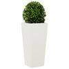 vidaXL Garden Planters White 2 pcs 35x35x75 cm Steel