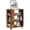 vidaXL Rolling Cabinet Old Wood 60x35x75 cm Engineered Wood