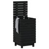 vidaXL Laundry Basket Black 44x44x76 cm Solid Wood Pine