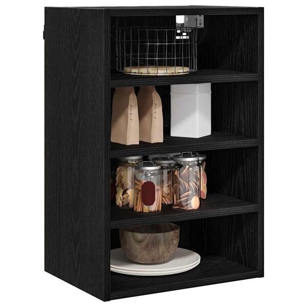 vidaXL Hanging Cabinet Black oak 40 x 29.5 x 60 cm Engineered Wood