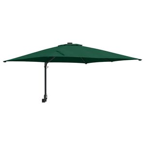 vidaXL Garden Parasol Green and Black 248.5 x 247.5 x 160 cm