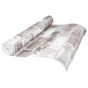 vidaXL 3D Solid Wallpaper Striped Brick 10 x 0.53 m Non-Woven Fabric