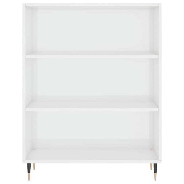 vidaXL Bookcase High Gloss White 69.5x32.5x90 cm Engineered Wood
