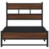 vidaXL Metal Bed Frame without Mattress Brown Oak 100x190 cm