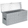 vidaXL Aluminium Box 76.5x26.5x33 cm Silver