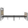 vidaXL Metal Bed Frame without Mattress Sonoma Oak 180x200 cm Super King